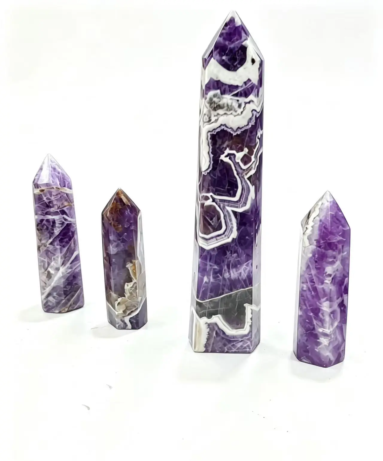 Natural Dream Amethyst Crystal Wand Approx. 300g - Premium Polished Purple Quartz Point for Healing, Meditation & Home Decor