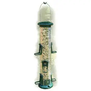 Woodlink Audubon 15in Squirrel-Proof 6-Port Seed Tube Bird Feeder, Squirrel-Proof Bird Feeders