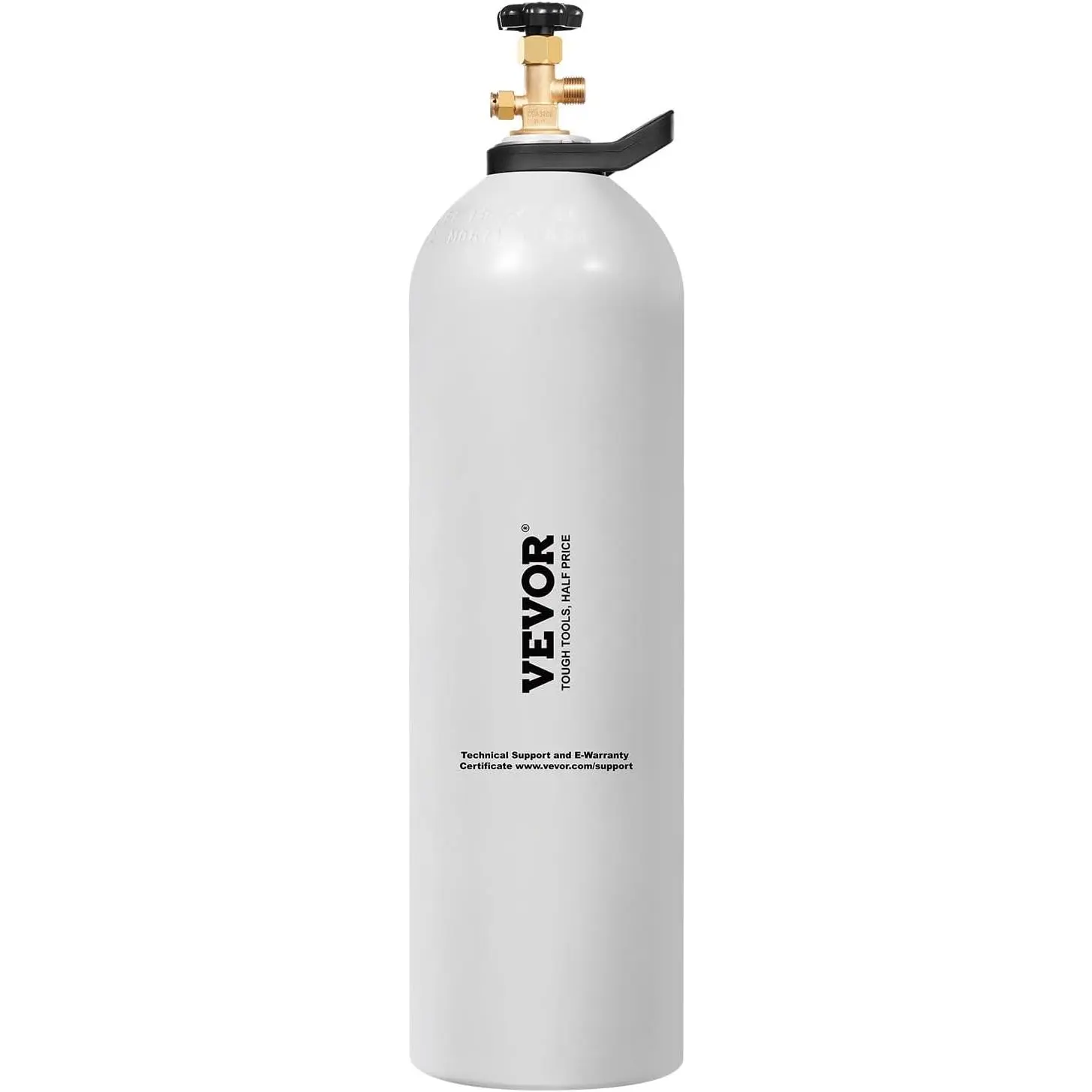 VEVOR CO2 Tank, 15 lbs New Aluminum Alloy Cylinder, CO2 Air Tank with Light Spray Coating, CGA320 Valve, Handle & Adjustable Pressure, DOT Approved Cylinder for Draft Beer Dispensing