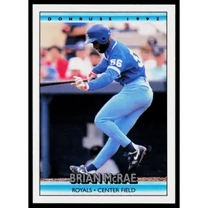 Brian McRae 1992 Donruss #387 Kansas City Royals