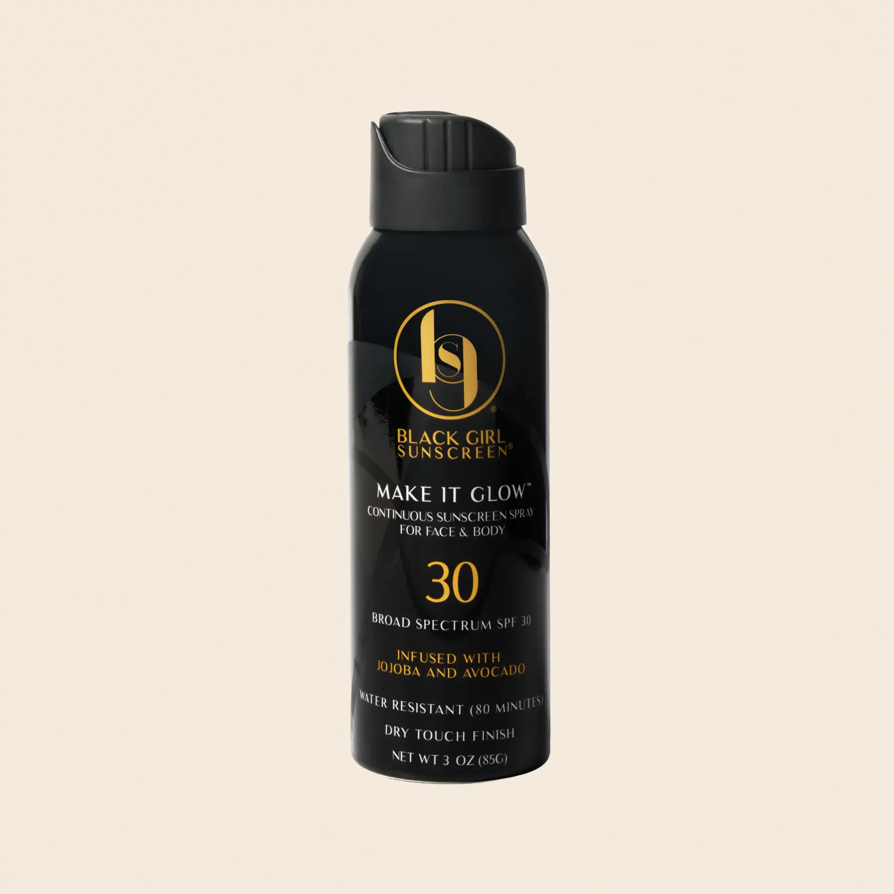 Black Girl Sunscreen Make It Glow Body Spray Sunscreen SPF 30 - Nourishing, Radiant, Flawless Formula for Black Women's Dry Skin with Aloe, Jojoba, Smooth Avocado, Shea Butter, Lightweight Moisturizing Body Care