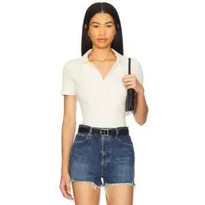 Commando Neoprene Polo Bodysuit in Ivory
