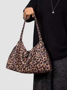 Brown Leopard Print Kelly Bag | Faux Leather Top Handle Purse | Wild Style Shoulder Bag