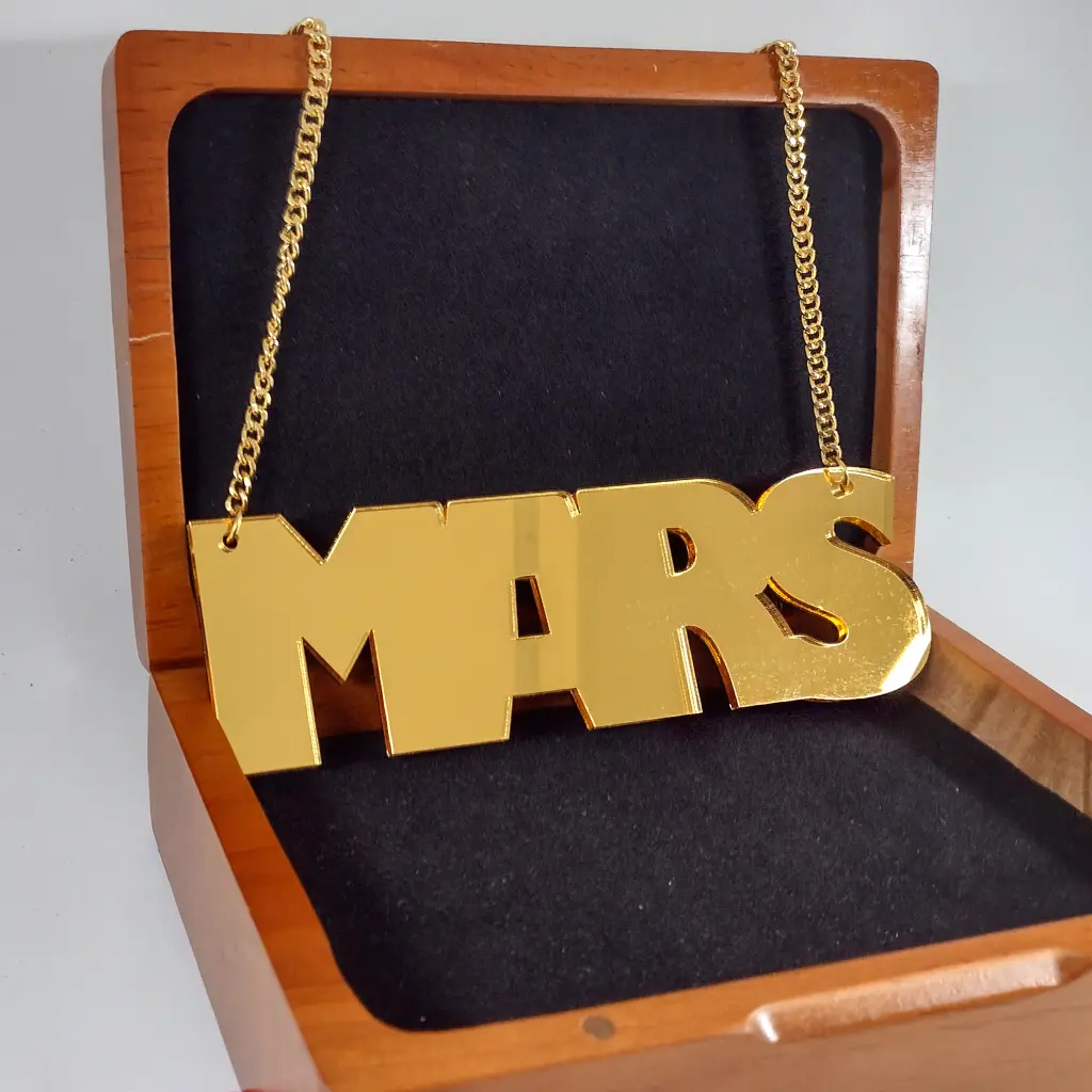 Custom Jumbo Acrylic Gold Name Necklace – Personalized Non-Tarnish Statement Jewelry, Large Nameplate Necklace for Women, Girls, Gifts, Trendy Custom Name Jewelry