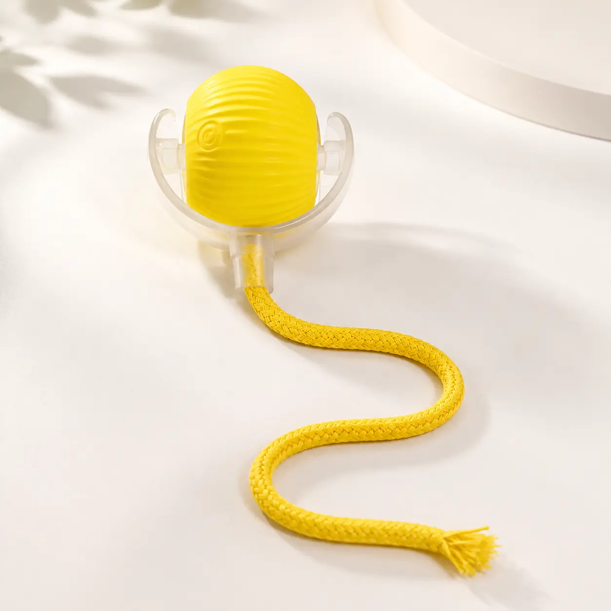 Interactive Pet Rope Toy Ball, Automatic-Rolling Self-Play Chew Toy for Small Dogs & Cats
