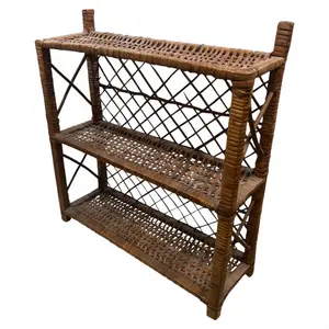 Brown Wicker Wall Shelves Brown Wicker Wall Shelves