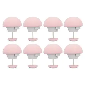 8 Pcs Duvet & Curtain Pins,Mushroom Quilt Holder, Non-Slip Quilt Fixator Sheet Fasteners with One-Key Unlock for Quilt, Cushions, Curtains, Durable Bedding Accessories, Bed Sheet Straps, Locking Sheet Fasteners