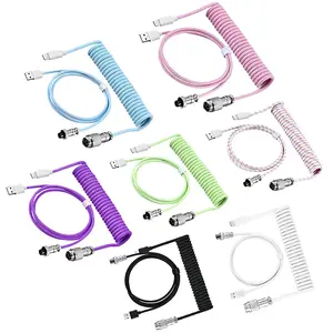 Type C Mechanical Keyboard Coiled Cable - USB A Connector