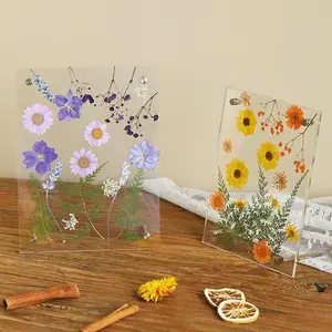 DIY Pressed Flower Frame Kit - Transparent Acrylic Display for Handmade Botanicals, Create Your Own Valentine‘s Day & Mother’s Day Gifts | A4 Size Frame for Art & Home Decor