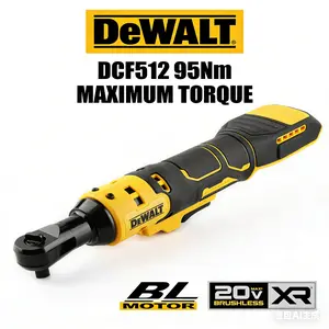 For Dewalt 20V Battery "1/2"& "3/8" 95N.M Brushless Ratchet Wrench 15cm Extended Long Head Cordless Electric Power Impact Driver Power Tool