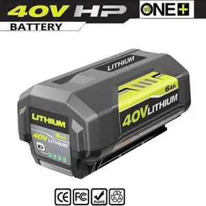high quality  40V 6.0Ah Battery For Ryobi 40 Volt Max Lithium-ion OP4050 OP40602 High Capacity