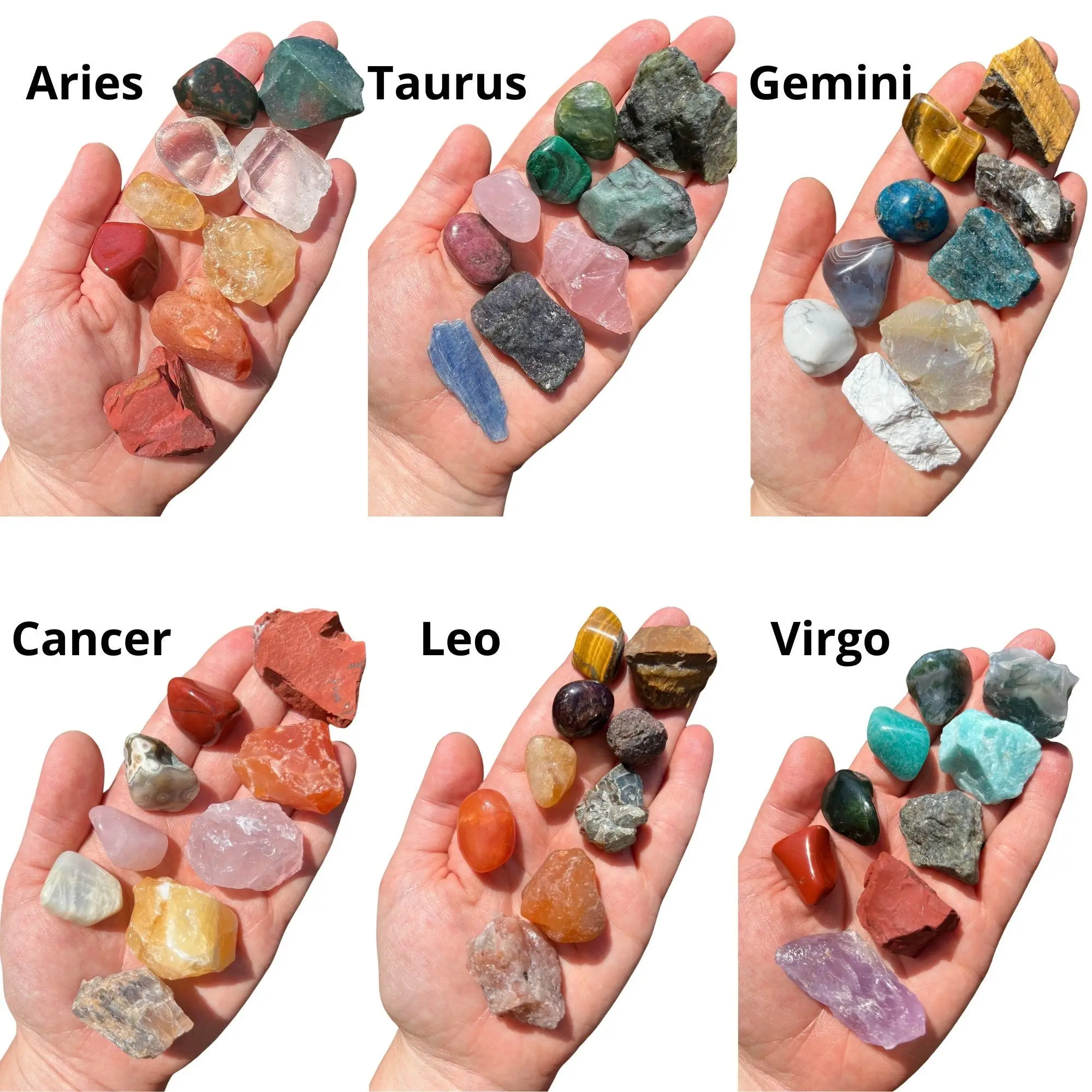 Zodiac Crystal Set - 12 Zodiac Signs Crystal Set - Healing Crystals and Stones - Astrology Gifts Set - Zodiac Crystals Set - crystal bundle