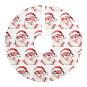 Santa Christmas Tree Skirt, Holiday Tree Decor, Festive Xmas Skirt, Unique Tree Skirt, Trendy Christmas Home Decor