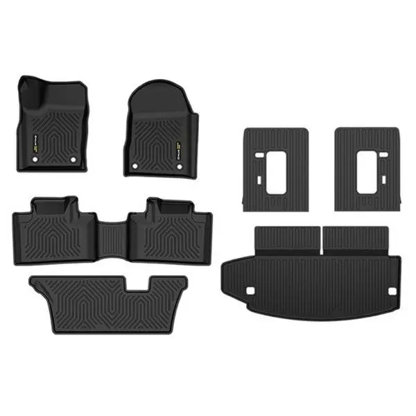 G-PLUS Car Mat Set - TPE Floor Liners & Truck Bed Mat for 16-25 Dodge Durango 7-Seat, All-Weather, Waterproof, Anti-Slip, Easy to Clean, Ideal for Pregnant Women & Families with Elderly, Improves Driving Safety