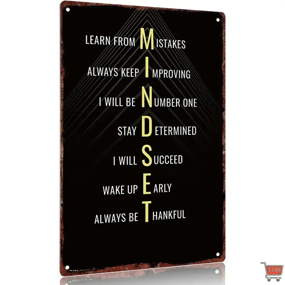 12x8 in Corrosion-Resistant Decorative Aluminium Metal Sign - Retro Typography, Geometric Accent, Athletic Adult Business Universal Wall Decor Plaque, Easy-Clean Motivational Gift for Home Gym, Birthday