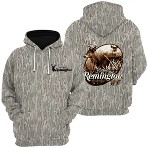 Remington Hunting Camo T-Shirt, Sweatshirt, Hoodies Long Sleeve Outdoor Hunting Shirt– Authentic Deer Buck Graphic SweatCamo Shirt, Outdoor Camo Pullover, Remington 1816 Established Hunting Apparel for Men & Women Menswear Tops