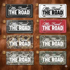Beat The Road License Plate, Truck Car tags, Gift For Him