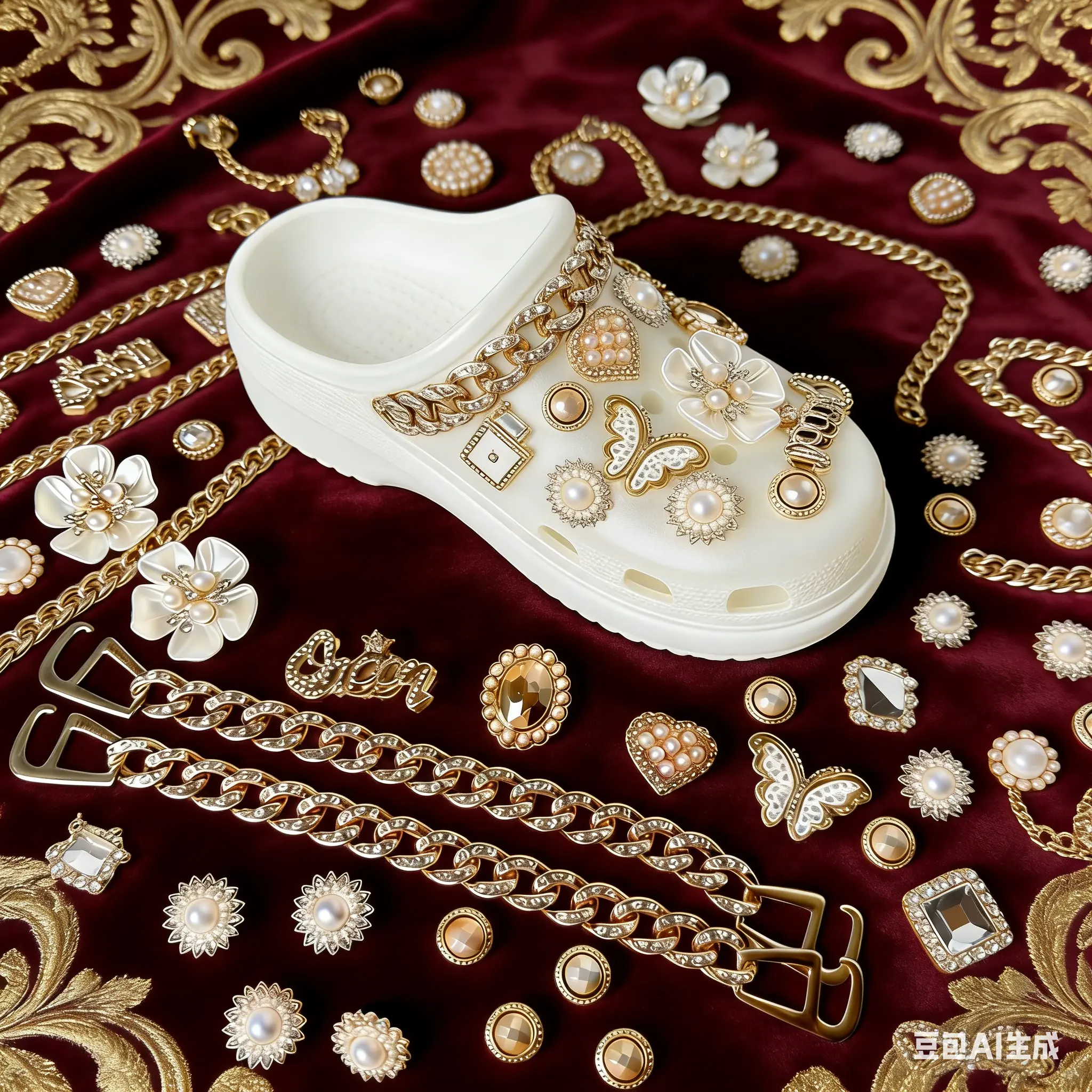 10/22/26 Pcs Bling Rhinestone Clogs Charms, Heart Flower Animal Butterfly Chain Decor, Faux Pearl DIY Shoe Accessories, Fashion Holiday Party Birthday Gifts for Girls Women
