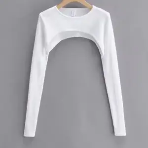 Chic Ribbed Long Sleeve Shrug Crop Top Open Front Bolero - Soft Stretchy Fabric Minimalist Design for Everyday Wear