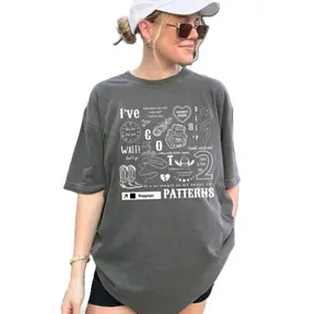 Kelsea Ballerini Patterns Album Collage Shirt, Kelsea Ballerini  t-shirt, Kelsea Ballerini Inspired Tee, Country Concert, Lyrics Shirt Womenswear