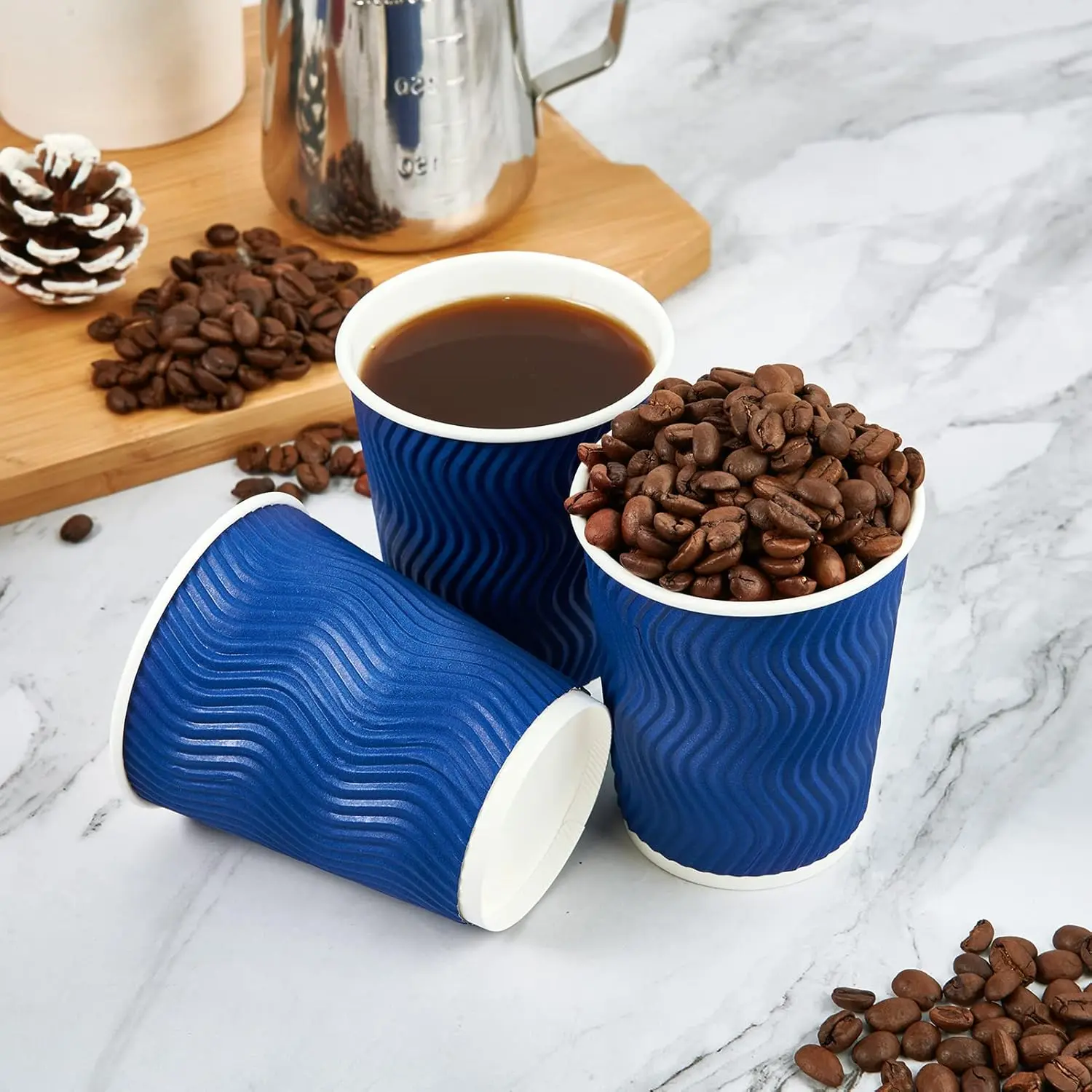 12 oz plastic cups with logo Flexi Grip 12 oz Round Frosted Plastic Cup - 3 1/4" x 3 1/4" x 4 1/4"