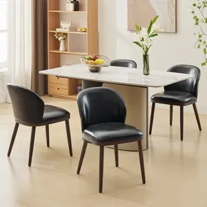 Modern Upholstered Dining Chairs Set of 2, Ergonomic High Back Support, Thick Padded Comfort, Sturdy Solid Wood Legs, 265LBS Heavy Duty Weight Capacity, Stylish & Versatile