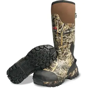 Insulated Waterproof Hunting Boots for Men – 1000G Thinsulate, 5mm Neoprene, Rubber Camo Boot, 17-inch Shaft, Anti-Slip Traction Outsole