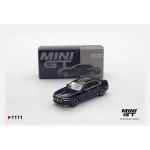 MiniGT 1:64 BMW i7 xDrive60 Tanzanite Blue Metallic #1111