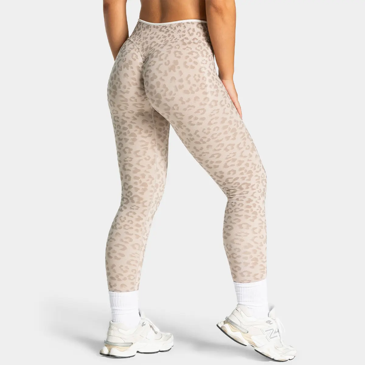 Unisex Leopard Print Butt-Lifting Slimming Fit Yoga Pants - Tummy Control, Standard Sizes, Suitable for Running, Sports Activities, Active Look