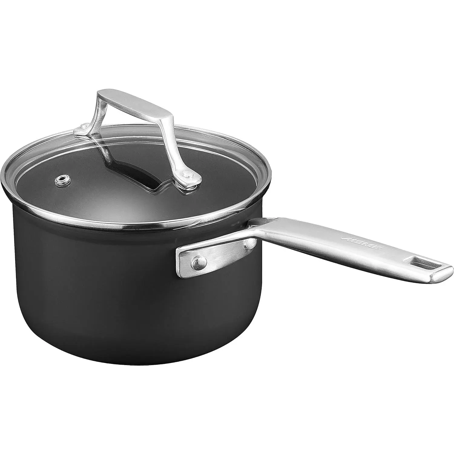 1.5 Quart Saucepan with lid, Non-stick Even When Burnt, Induction, Scratch-resistant Small Cooking Pot