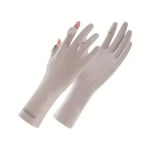 New UV Protection Gloves for Women, Suitable for Driving, Touch Screen Compatible, Lightweight Summer, Mid-Length for Electric Bike Riding. gloves