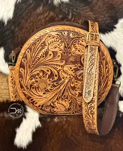 San Juan Round Tooled Crossbody