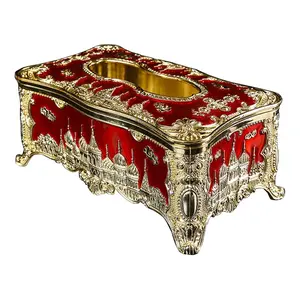 Decorative European Tissue Box Cover Rectangular Paper Napkin-Holder Home