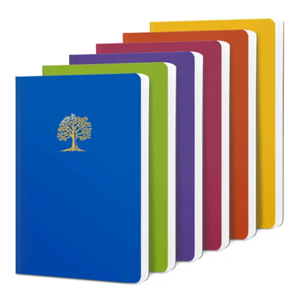 Comix 6-Pack Boxed Assorted Colors Color Coded Soft Cover Notebooks, Pocket-Friendly Foldable Commute Journal with 80gsm Cream Paper, Round Corners, Office Stationery for Travel, Minimalist Notes, Assorted Colors Notebooks, Journaling Kit Notepad