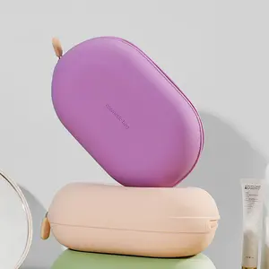 Durable Silicone Toiletry Bag - Waterproof, Cute & Large for Travel/Business Removable Wash Bag Makeup Storage Bag