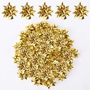 100 count Mini Christmas  Bows-1 Inch  Metallic   Bows- Adhesive Present Bows for Christmas Holiday Decor DIY Gifts Wrapping