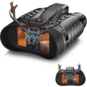 Night Vision Binoculars with Rangefinder – 4K Full Dark HD Goggles, 3.2" Display, 5000mAh Battery, 32GB TF Card, Infrared Illuminator for Hunting, Camping, Wildlife Observation