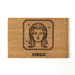 Custom Zodiac Sign Doormat, Personalized Doormat, Entryway Decor, Front Door Mat, Birth Month Gift, Zodiac Sign Decor, Outdoor Mat