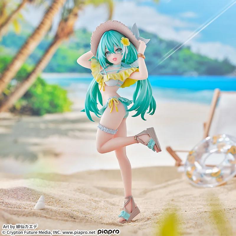 18cm Luminasta Series Hatsune Miku Concept Art Vol.7 Swimwear Figurine Official Collectible PVC Anime Figure Table Ornament Fan Collection Holiday & Birthday Gifts