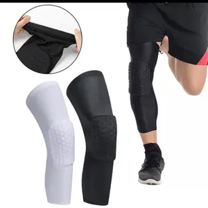 2pc Honeycomb Pad Basketball Crashproof Antislip Leg Knee Long Sleeve Protector