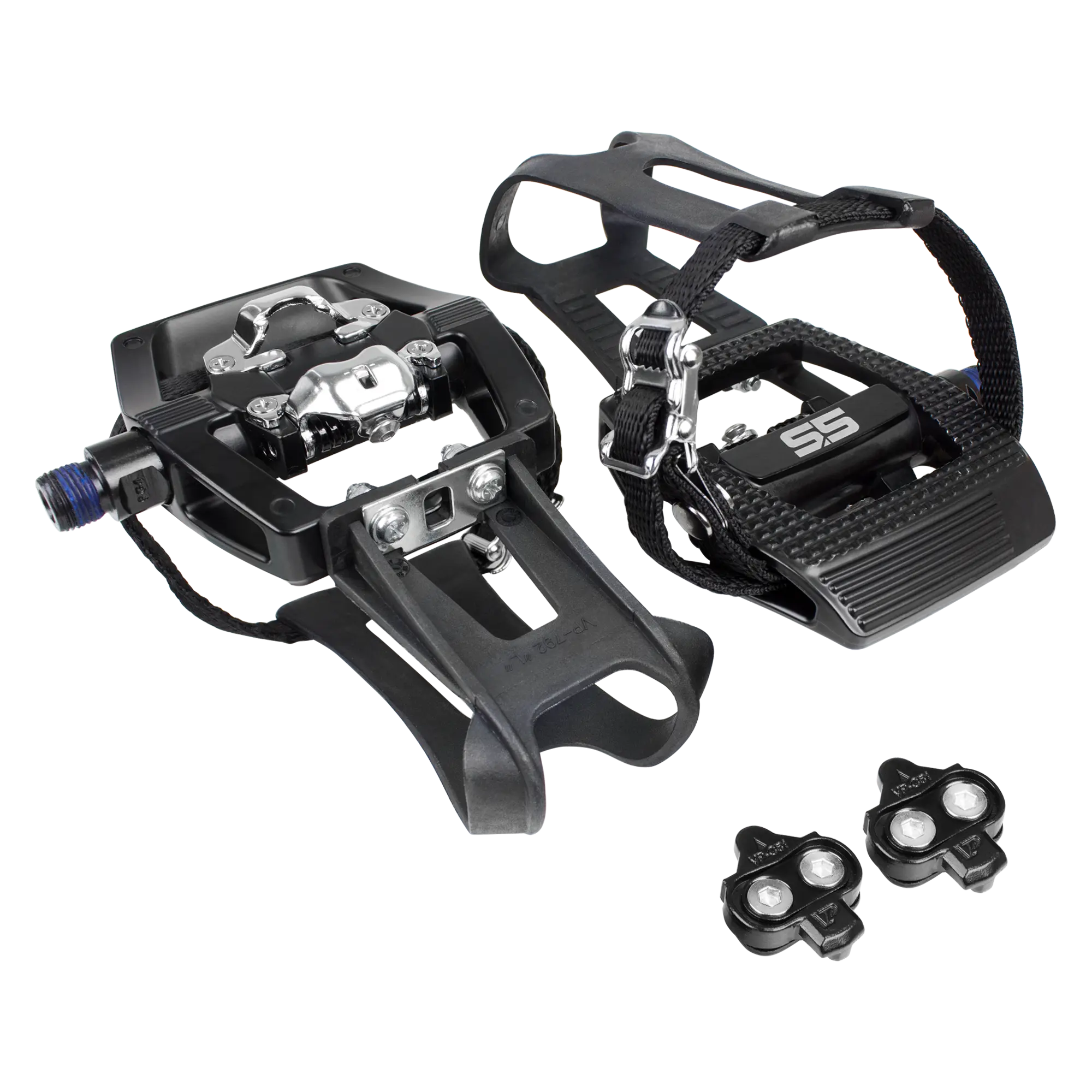 BV Bike 9/16in Pedals with Toe Clips (Shimano SPD Cleats included) | BV-PD-S5
