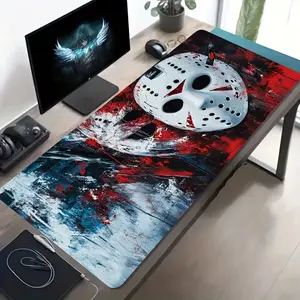 Friday the 13th Jason Voorhees Desk Mat - Horror Movie XL Mouse Pad - Jason Mask Gaming Mousepad