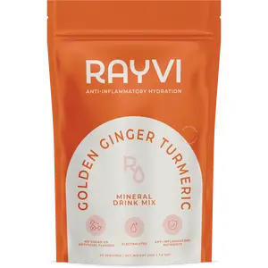 Rayvi Golden Ginger Turmeric | Premium Electrolyte Hydration | Anti-Inflammatory & Gut Support