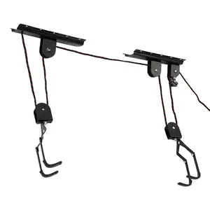 2PCS Bike Hoist Heavy Duty Steel 60kg Load 17cm Hook For Yard Equipment Camping Tools Holiday Decor Storage