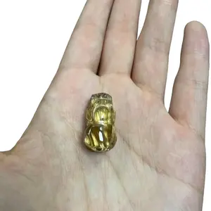 Rutilated Quartz Crystal Pixiu Carving Pendant Ring for Youth - Youth Jewelry