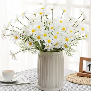 Artificial Daisy Flower (10pcs/set), Faux Flower in Vase, Decorative Flower for Home Party Wedding Anniversary Festival, Home Decoration Bouquet, Fake Flower, Home Decor Accessory