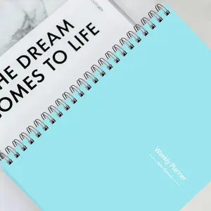 A5 Coil Weekly Planner Book Without Dates, Includes 3 Stickers, Habit Tracker, Efficient Time Management, Handwritten Journal