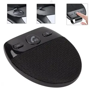 Bluetooth 5.0 Hands-Free Car Speakerphone | Sun Visor Mount Mic | Wireless Calls & Music Playback