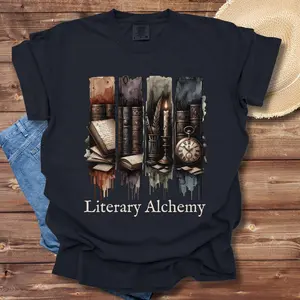 Literary Alchemy T-shirt, Brush Stroke Style,  Tee, Unisex Shirt, College Literature Gift C7TRCE