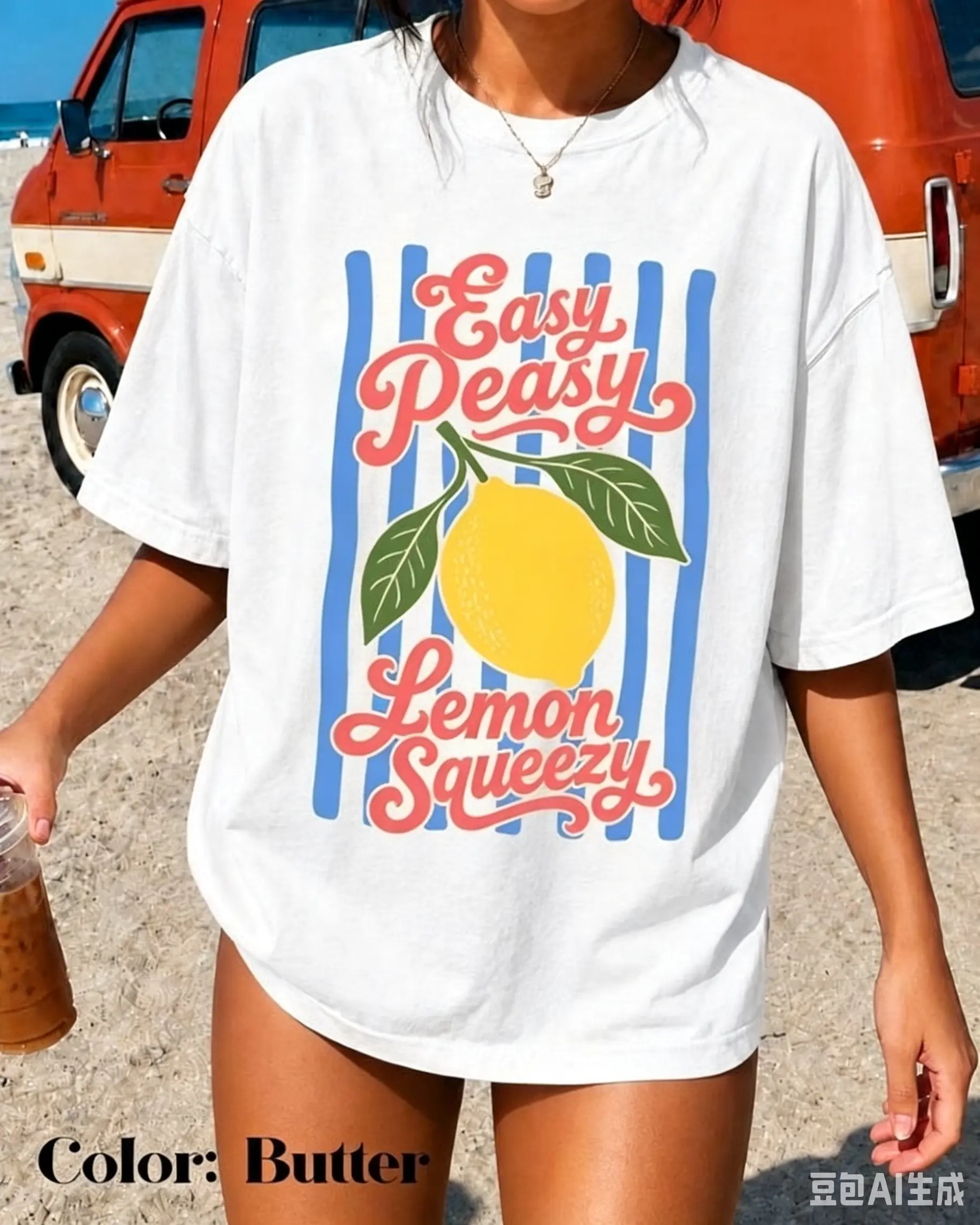 Comfort Colors Easy Peasy Lemon Squeezy T-Shirt, Preppy Lemon Tee, Summer Vibes Tee, Women Top, For Woman
